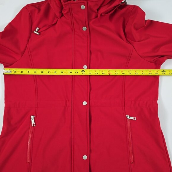 Nautica Women’s Softshell Hooded Red Zip Up Jacket Fleece Lined Size XXL - Picture 14 of 16